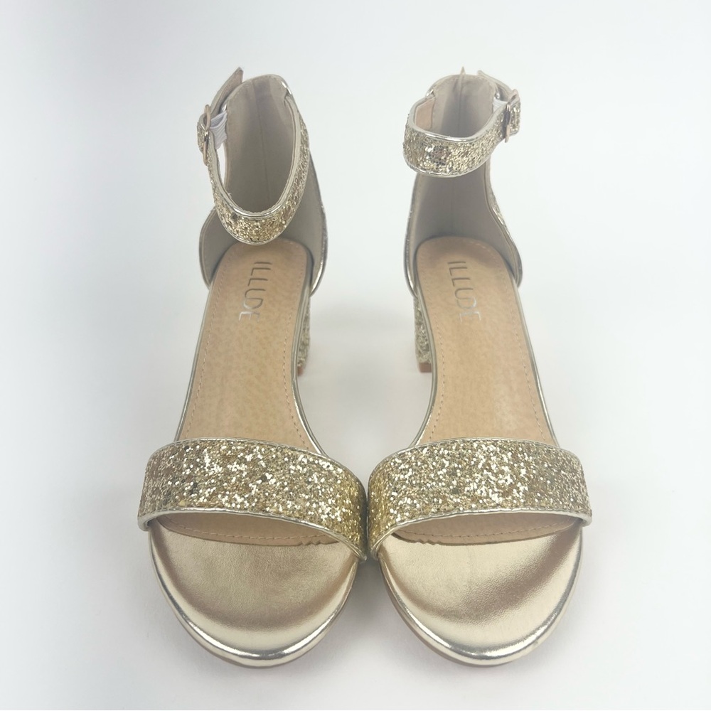 Elegant Gold Glitter Women's Sandals